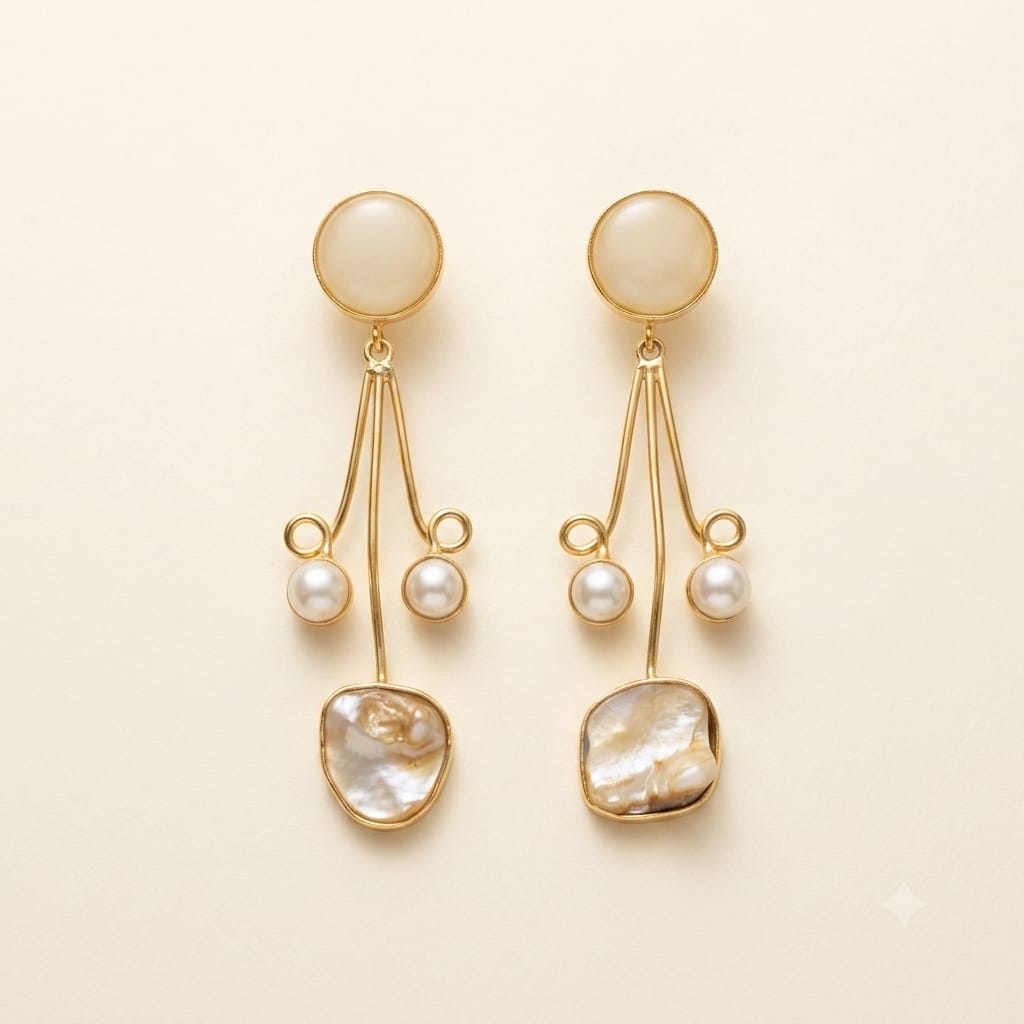 Tiered Pearl Drop Earrings