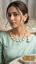 Mother of Pearl Necklace & Studs