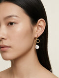 Gold Tone Pearl Earrings