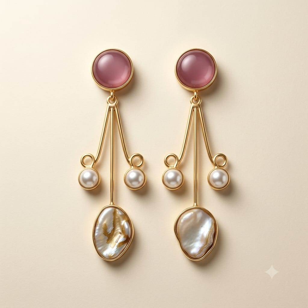 Tiered Pearl Drop Earrings