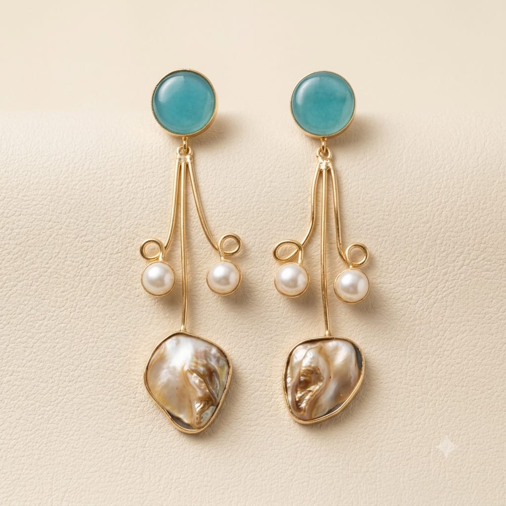 Turquoise Cascade Drop Earrings